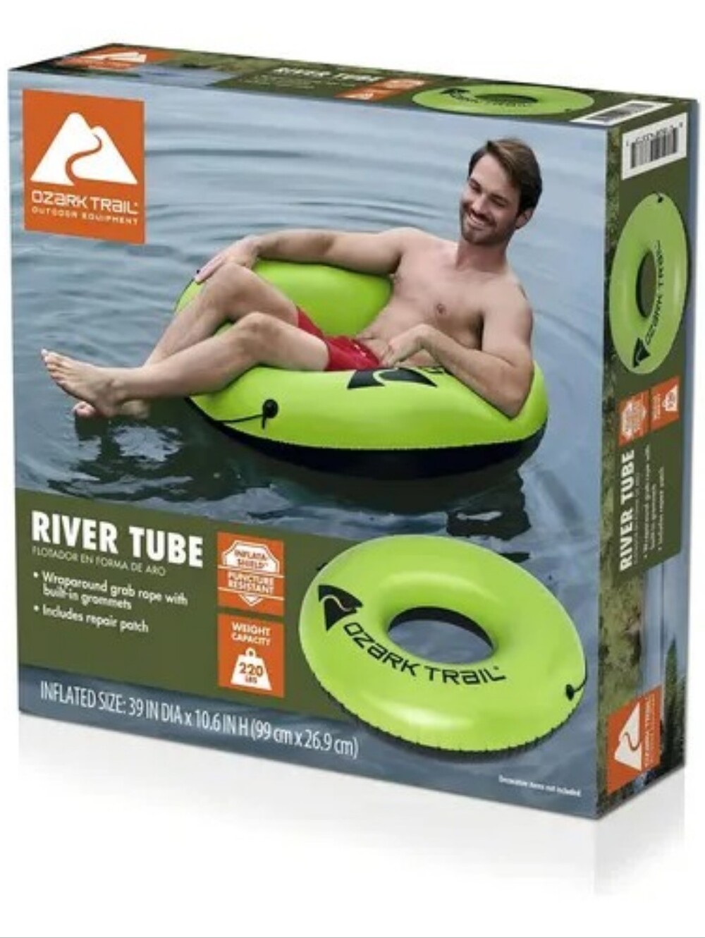 Ozark Trail Lime Green Inflatable River Tube Two Boxes $13
